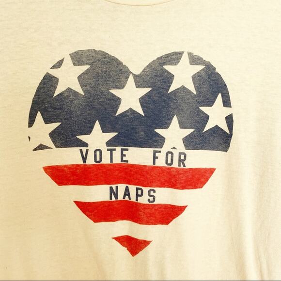 Junk Food Distressed Vote For Naps Tee - Picture 2 of 5